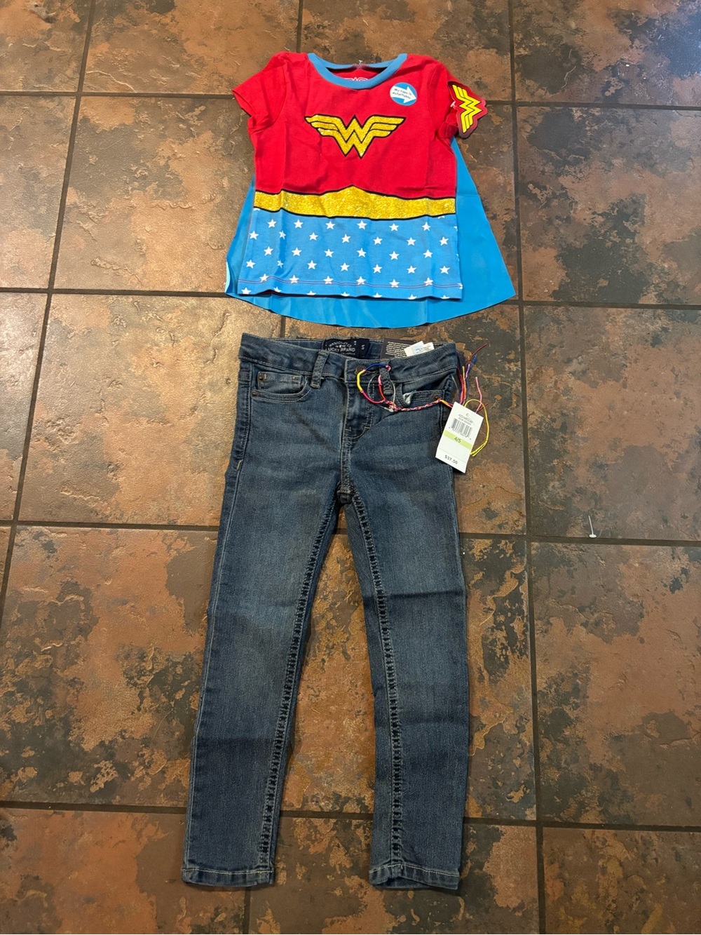 🧺Lucky Brand Kids Wonder Woman Superhero Set - Red, Blue, Yellow